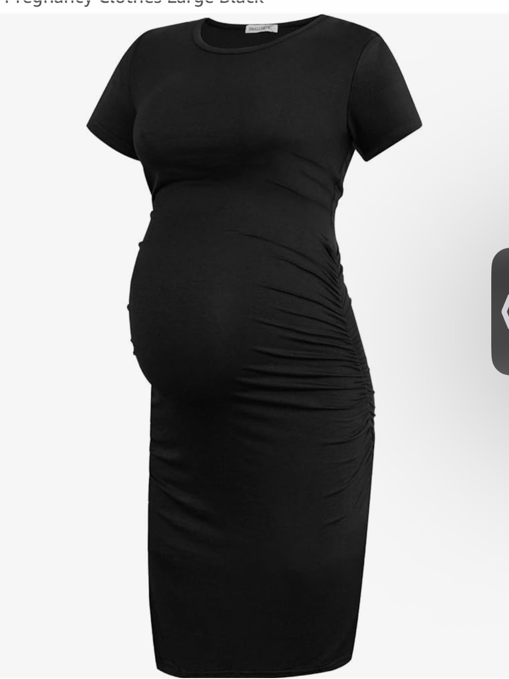 Women's Short Sleeve Maternity Dress Ruched